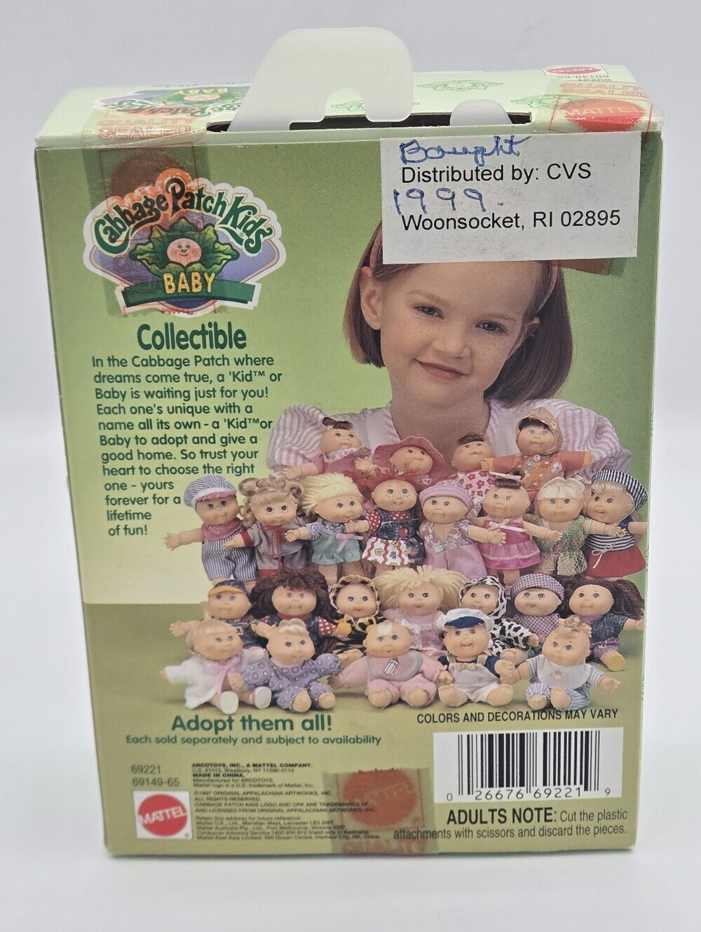 Vintage 1997 Mattel Cabbage Patch Kids 4.5” Baby Doll Alexa Adrienne DOB Nov 30 - Picture 4 of 4